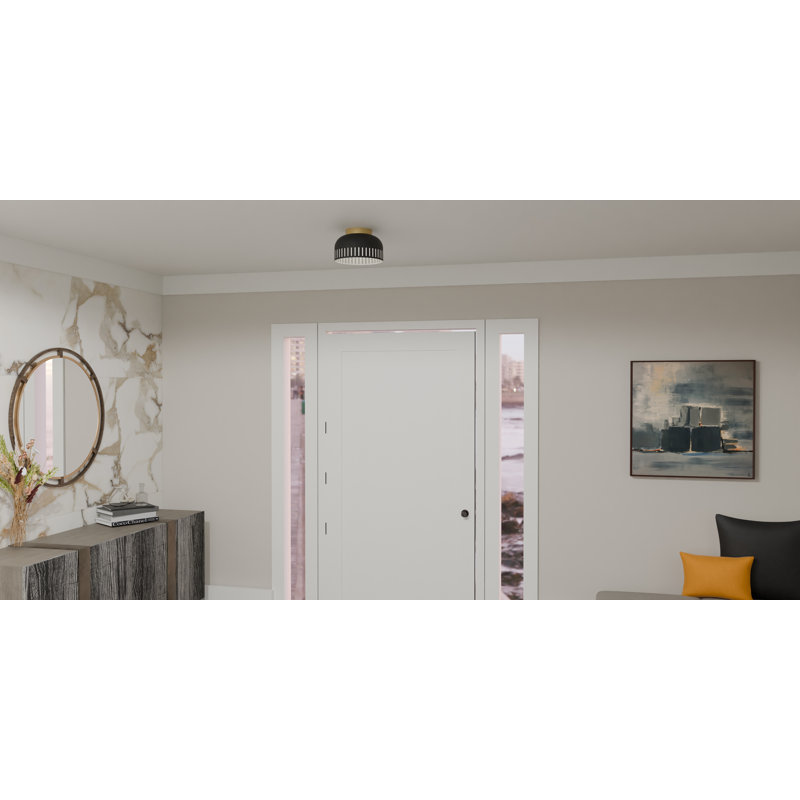 Firebaugh Flush Mount, Matte Black