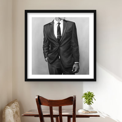 Man in a Costume - White Bedroom Framed Matted Print