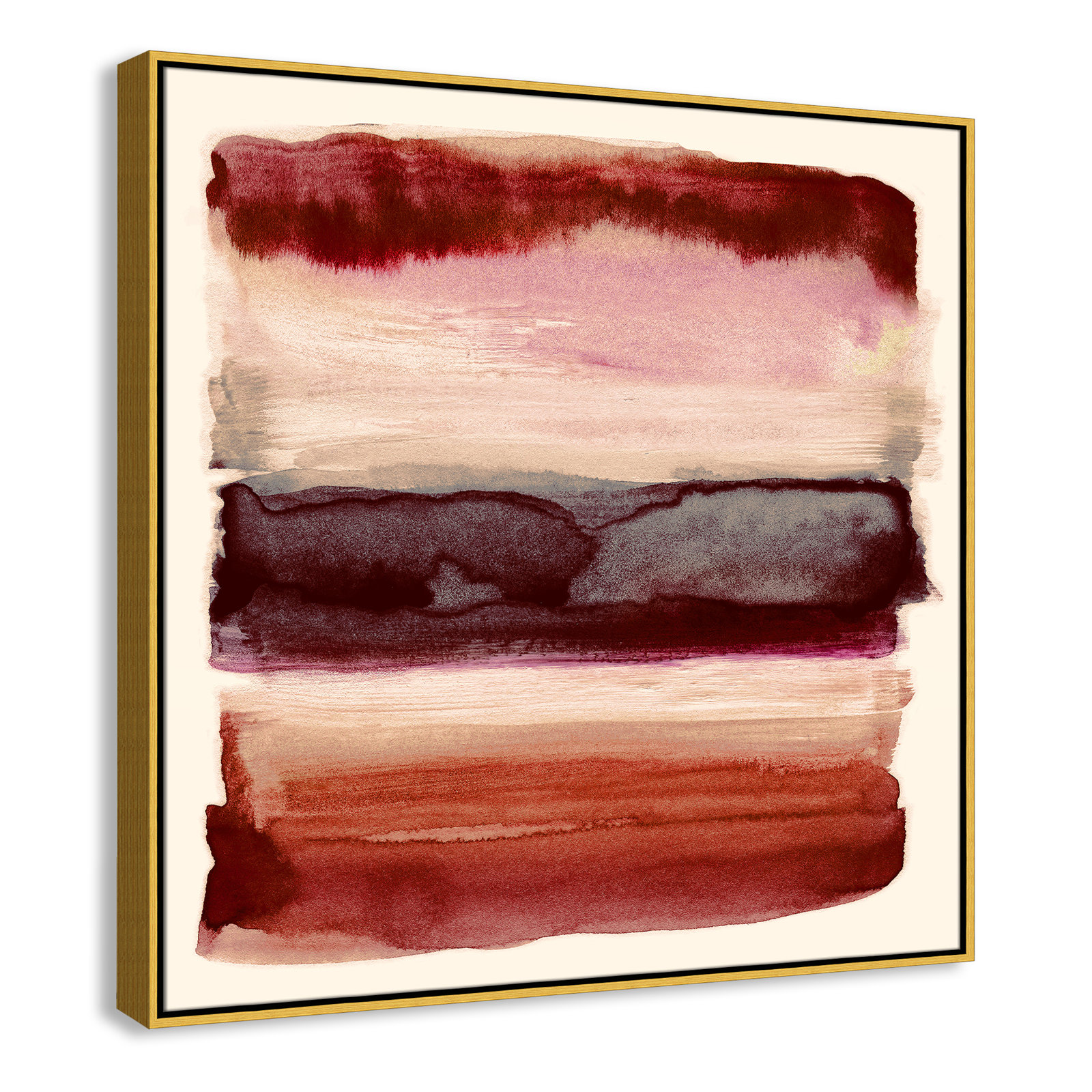 Burgundy Sky II Print by Nan, 37.5" H x 37.5" W, Gold