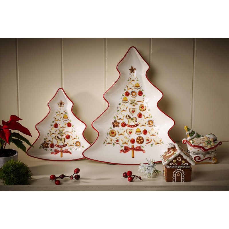 Winter Bakery Delight Tree in Platter, 10.25" H x 6" W x 0.75" D