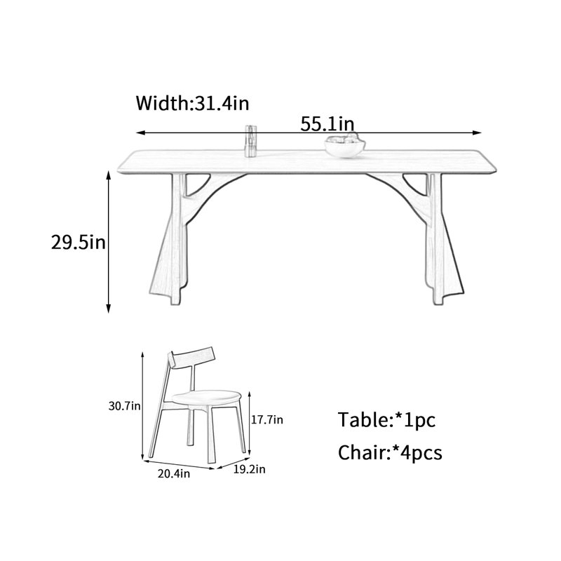 Coffield, H 29,5 po x L 55,1 po x l 31,4 po