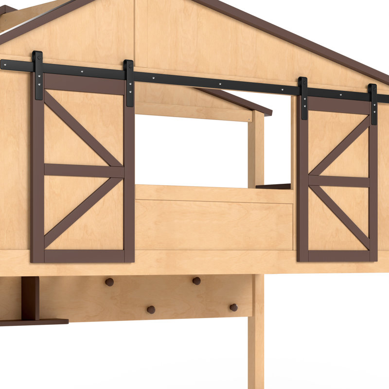 Lits pour enfants peu encombrants avec rangement, chambre d'enfant pour lit simple au-dessus d'un lit double en bois