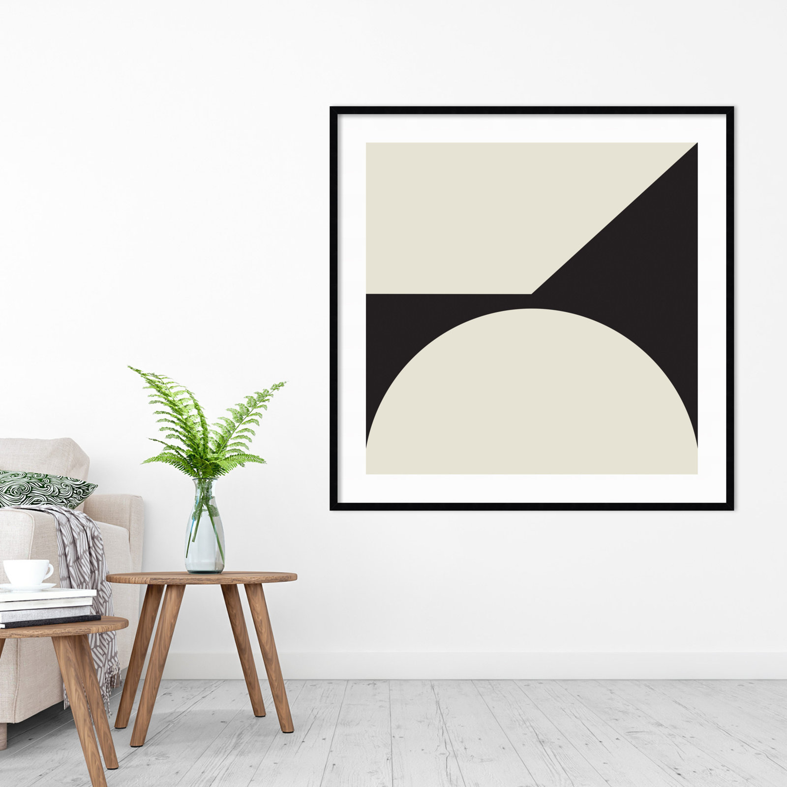 Alina "Minimal Max Mod I" Print, Black Framed, 41.25" H x 41.25" W x 0.8" D