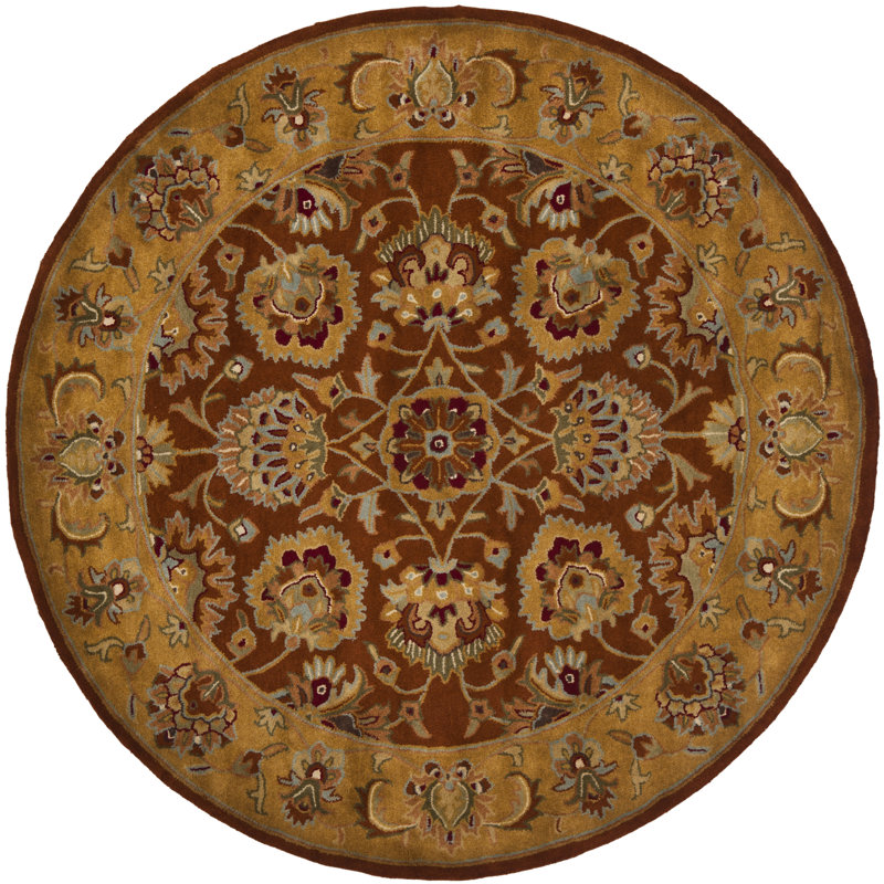 Balthrop Hand Tufted Wool Oriental Rug, Round 6'