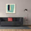  «Teal Swipe 2» par Emma Caroline, art mural sur toile, 37 po x 37 po