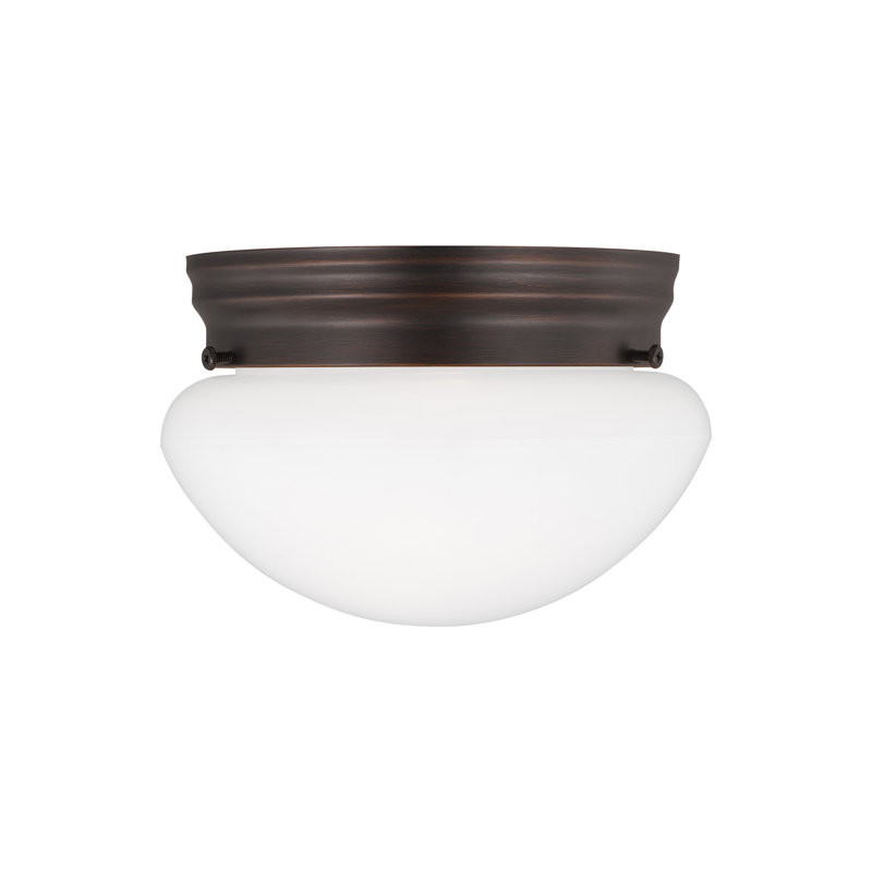Webster Glass Flush Mount, Yes, Bronze