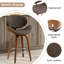 Tabouret de bar pivotant de 26 po (ensemble de 2), tabourets de bar de style Mid-Century moderne avec repose-pieds revêtu de similicuir-727525510