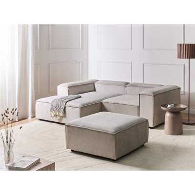 Alexs 3 Seater Corduroy Corner Sofa 