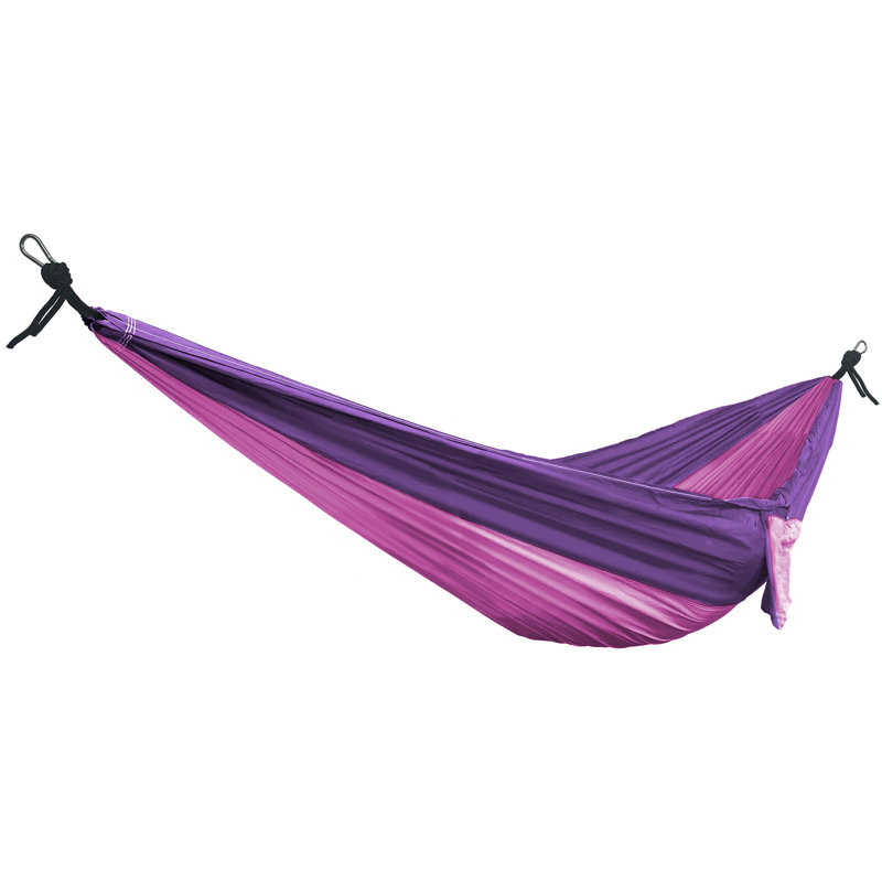  Hammock in a Bag with Carabiner Hooks & Tree Straps, Pink Purple