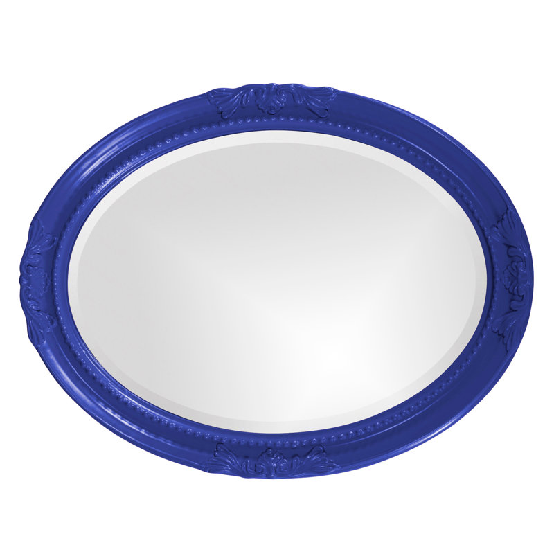 Traditional Beveled Wall and Accent Mirror, Royal Blue