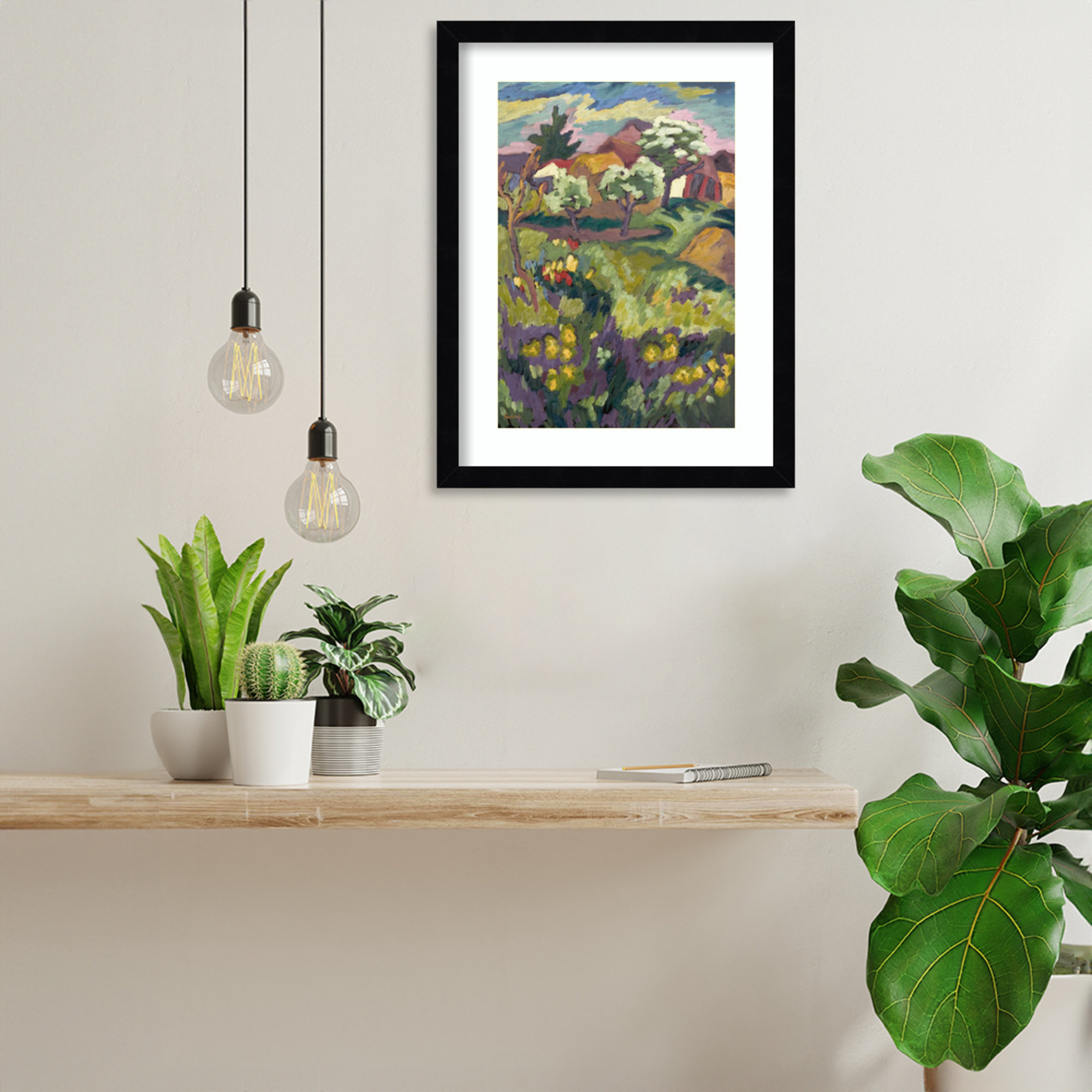 Fayra Garden Of My Childhood Framed On Paper by Fayra Print, Black, 17" H x 13" W x 1" D