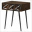 Élégante table d'appoint rectangulaire à 1 tiroir brun café, parfaite pour un décor moderne et traditionnel avec beaucoup de rangement.