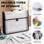 Paquet de 3 pochettes pour dossier extensible en plastique PP avec poignée, 13 x 18 po, format A4