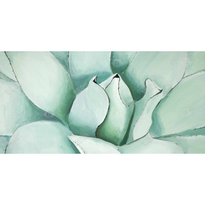 Succulent closeup - 15.75"x31.50" Desk mat