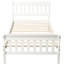 Lit simple: lit en bois massif avec tête de lit / base de lit de couleur durable
