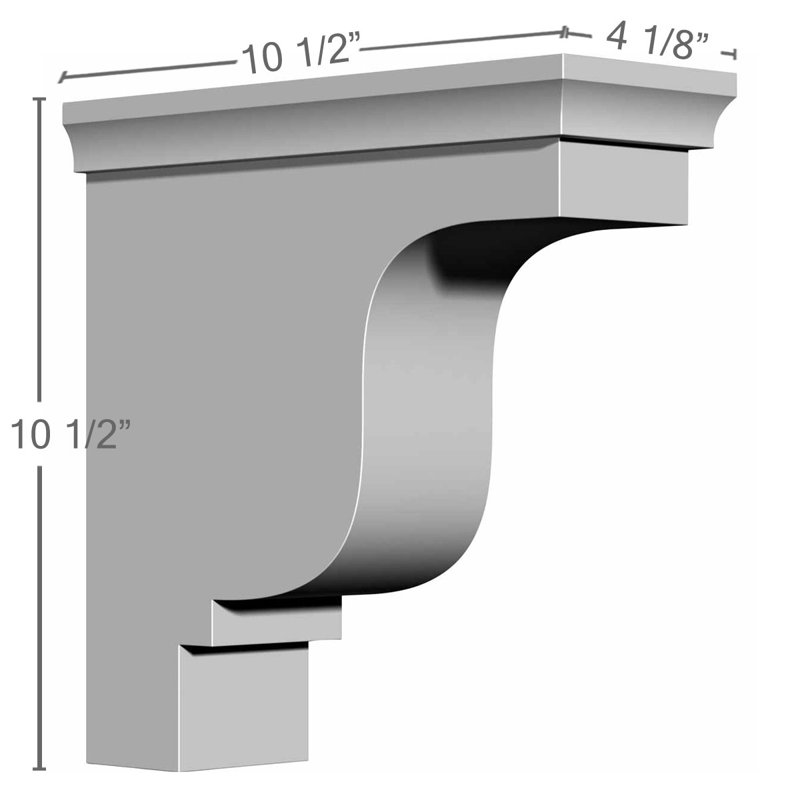 Support Édimbourg, H 10 1/2 po x l 4 1/8 po x P 10 1/2 po