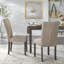 Chaise parsons capitonnée de couleur beige Segovia
