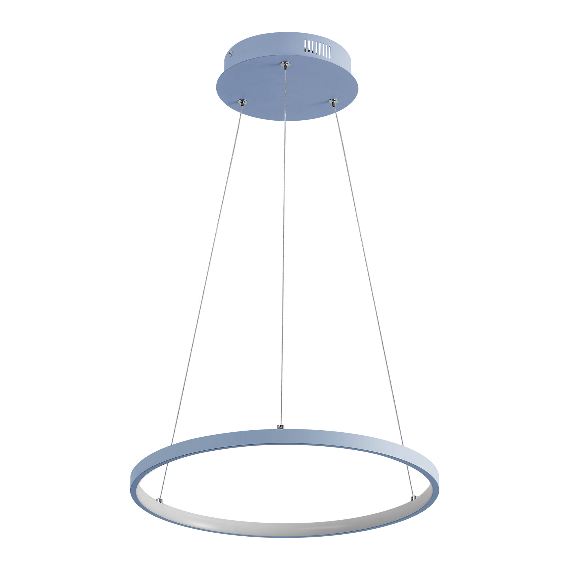 Odin Single Light Dimmable LED Pendant, Blue, 0.75" H x 15.75" W x 15.75" D