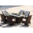 Ahders 6 - Person Wicker Patio Dining Set with Rectangular Table , Cushions Included-70264556