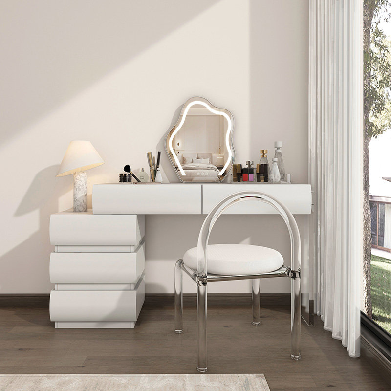 Coiffeuse Elina Nordic avec miroir DEL et tiroirs
