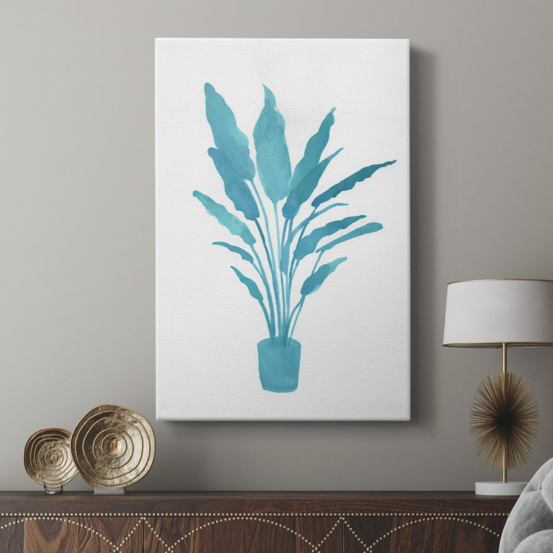Aquarelle, plante d'intérieur I - galerie Cavas sur mesure, H 27 po x l 18 po