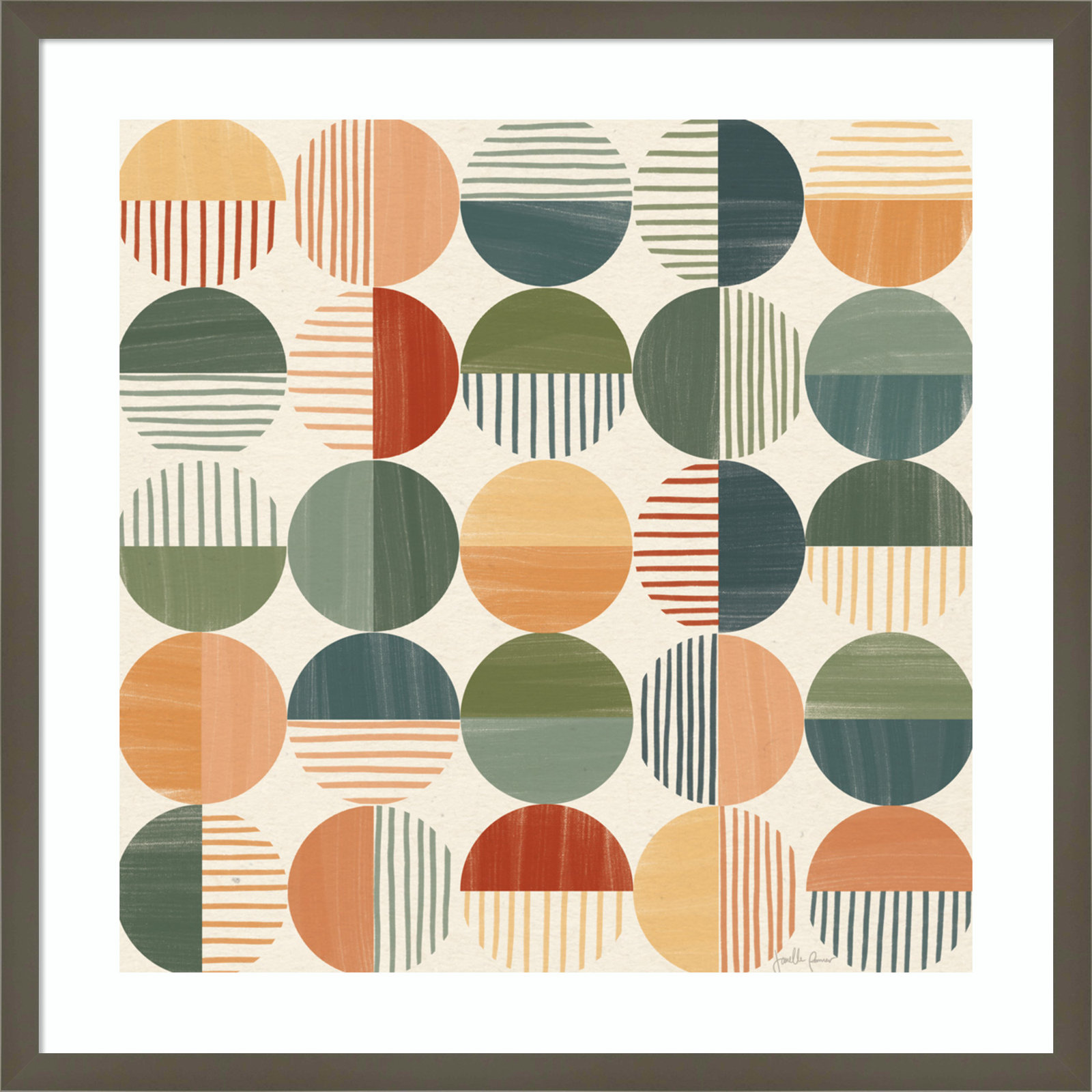Born To Roam Pattern II, Gray, 25" H x 25" W x 1" D