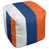 Blanc / bleu / orange