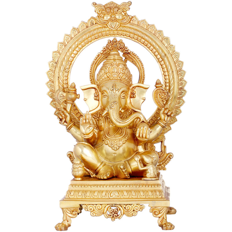 Prabhavali Ganesha, une composition en or rose naturel