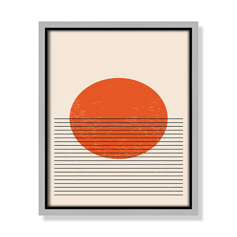 «Bright Minimal Series # 2» par Stanley, Toile avec cadre, Flottant argent, L 9,5 po x H 11,5 po