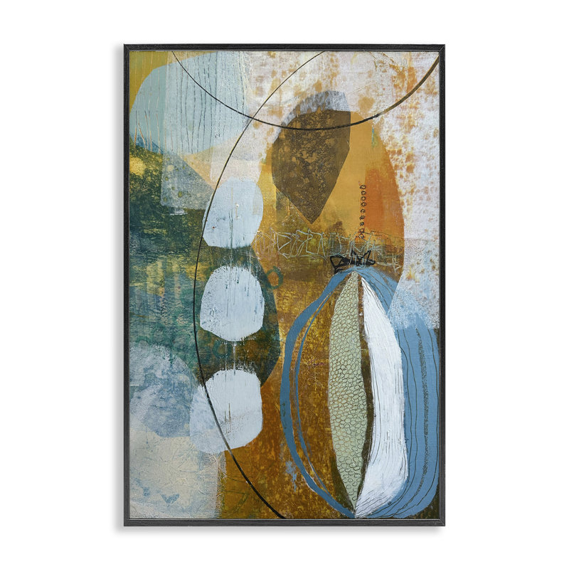 Art abstrait giclée abstraite et expressive par Pamela K. Beer, H 18 po x l 12 po, Giclée encadrée noir minuit