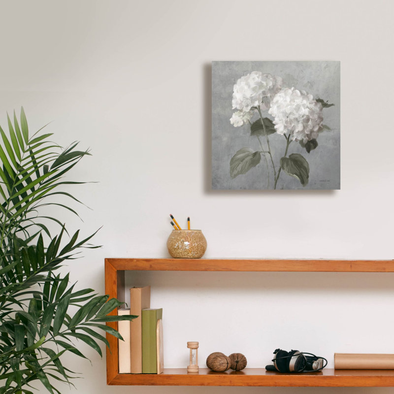 'White Hydrangeas'  by Danhui Nai Canvas Wall Art