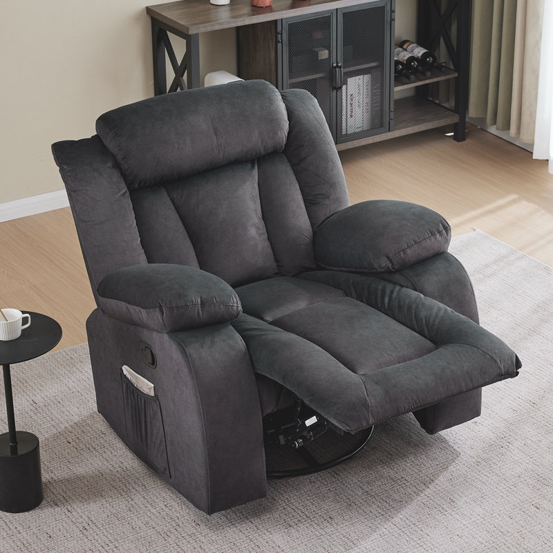 Fauteuil inclinable manuel inclinable 37,23 po, Noir