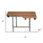 Banc de douche 18 po x 32 po rectangulaire en teck brun avec pieds