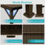 Pergola en métal avec système de drainage intégré, toit en acier galvanisé-137458095-137458101
