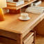 Bureau simple et durable en bois de cerisier étroit-1449746571