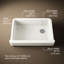 Whitehaven® Self-Trimming 32-1/2" L x 21-9/16" W x 9-5/8" Under-Mount Single-Bowl Sink with Short Apron-13239467