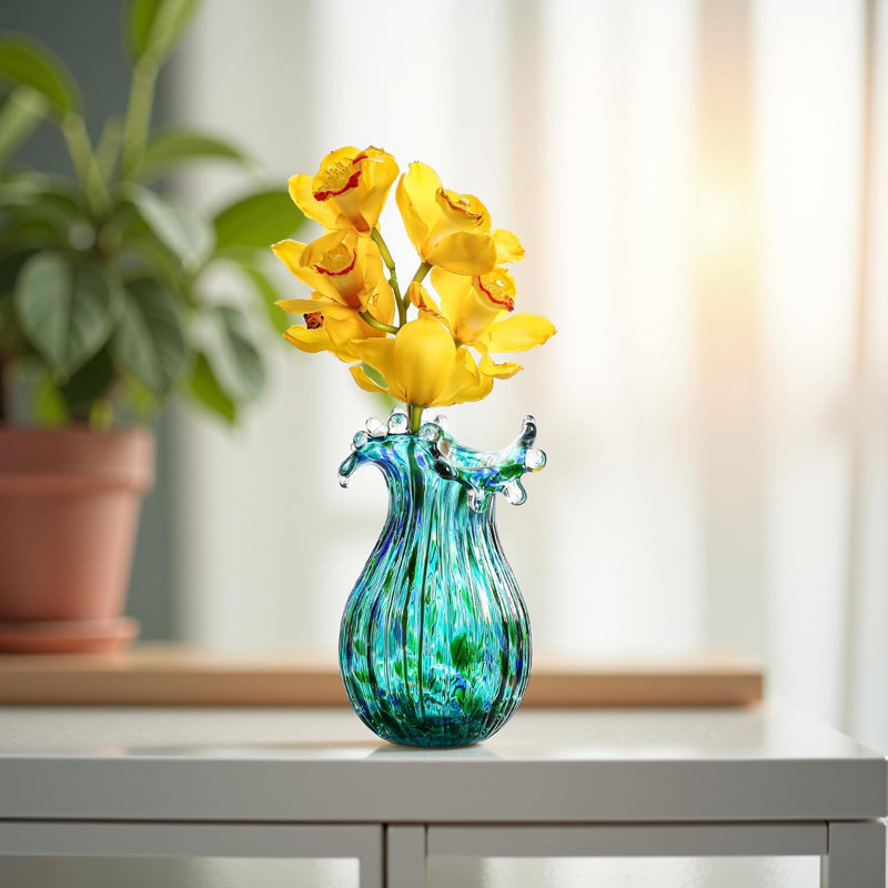 Vase en verre, Bulle verte