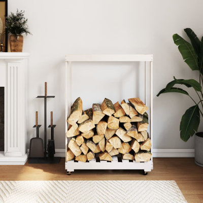 Jarita 30.1'' W Solid Wood Log Rack