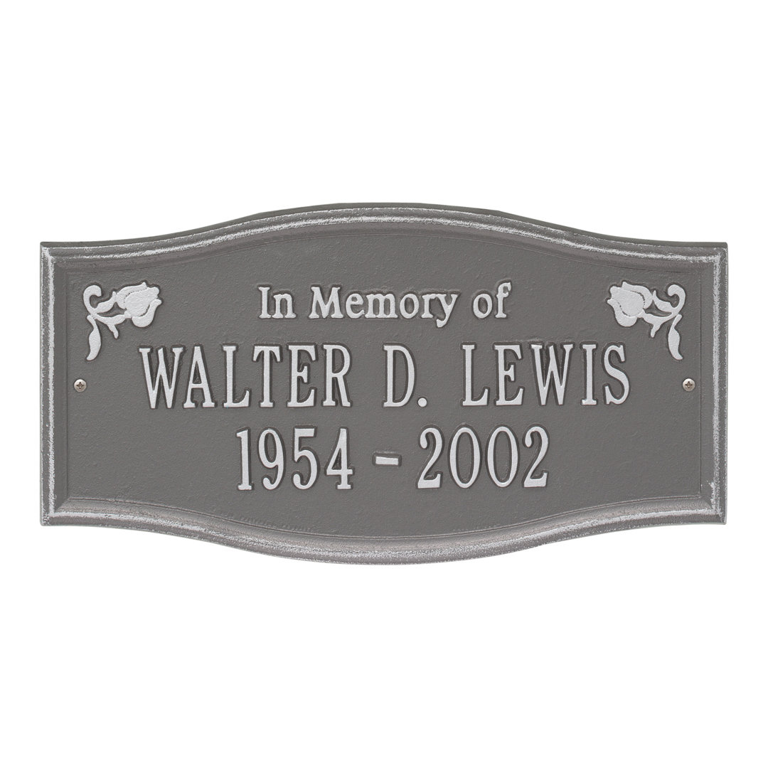 Alexandria 'In Memory of' Memorial Plaque Whitehall Products 