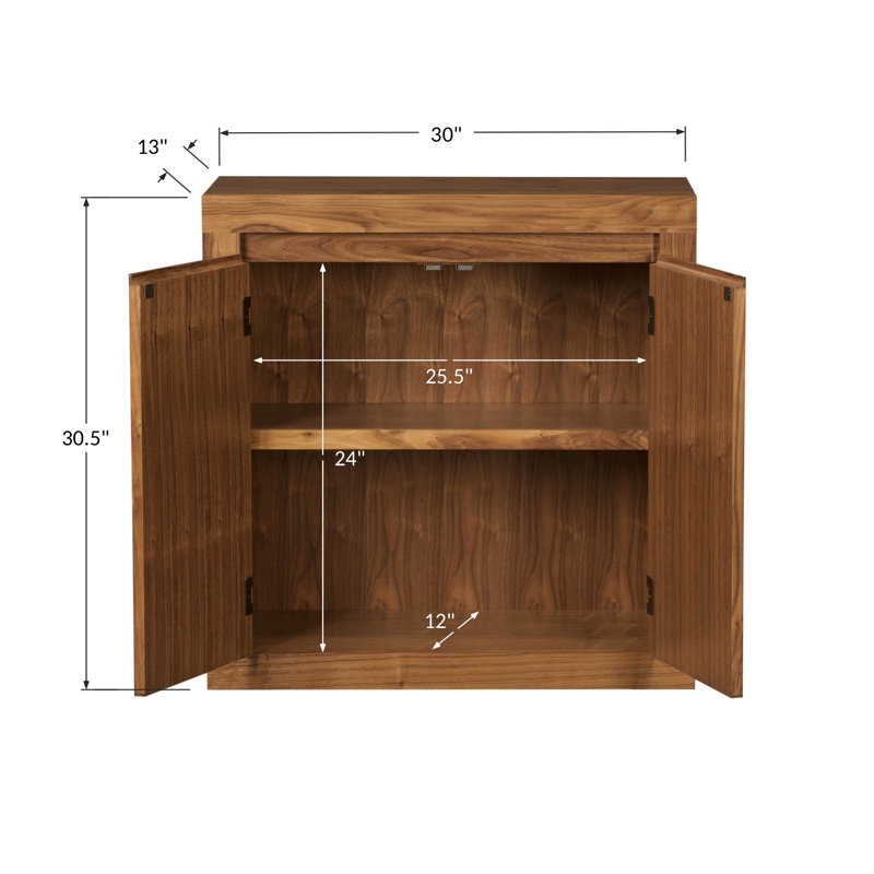 Bibliothèque standard en bois massif H 30,5 po x l 30 po