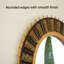 【Miroir mural rond en bambou de 23 po Echo - Cordes de chanvre jaune clair et noir, décoratives pour salle de bain / chambre à coucher / salon
