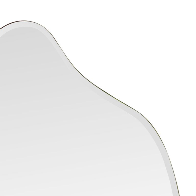 Miroir tout en courbes avec cadre profond, 47 po x 19 po