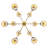 Abbiney 12-Light Dimmable Tiered Classic / Traditional Chandelier With Tapered Green Linen Fabric Shades