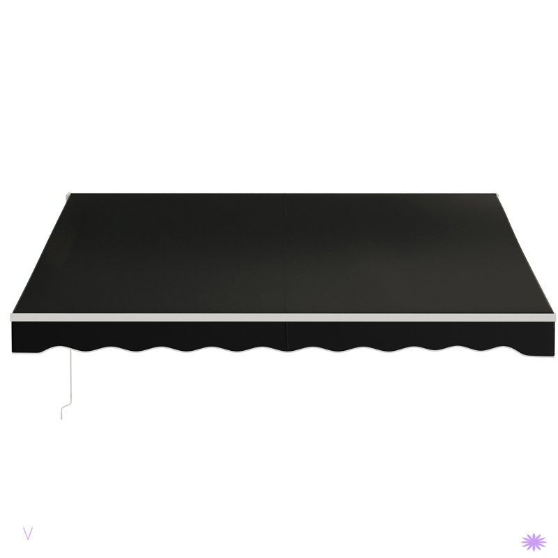 Auvent électrique, auvent rétractable, abri de soleil à protection UV avec télécommande et manivelle pour terrasse, balcon, cour