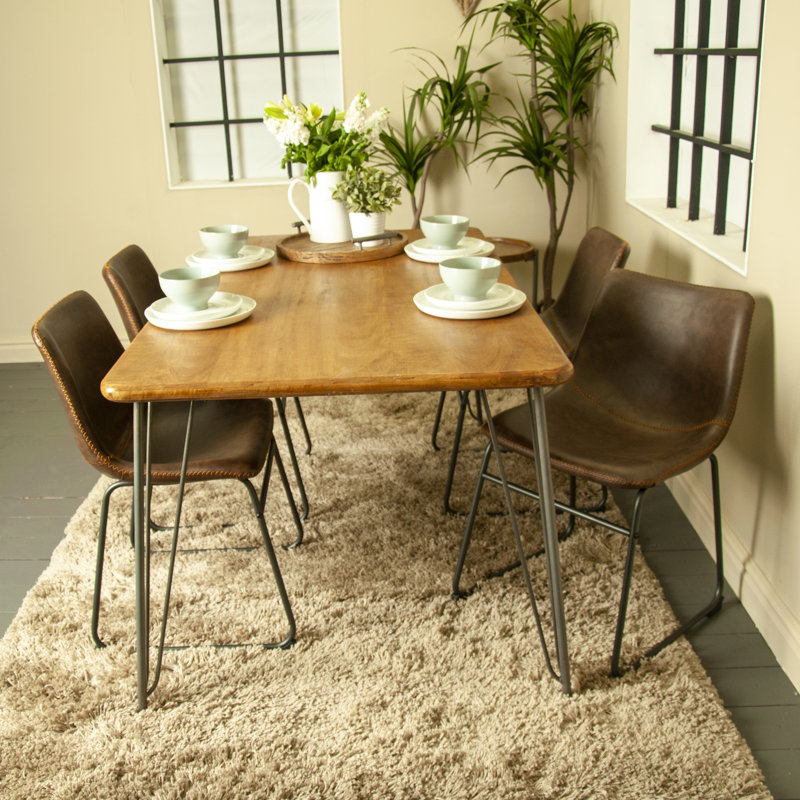 Windsor Upholstered Dining Chair, Chestnut