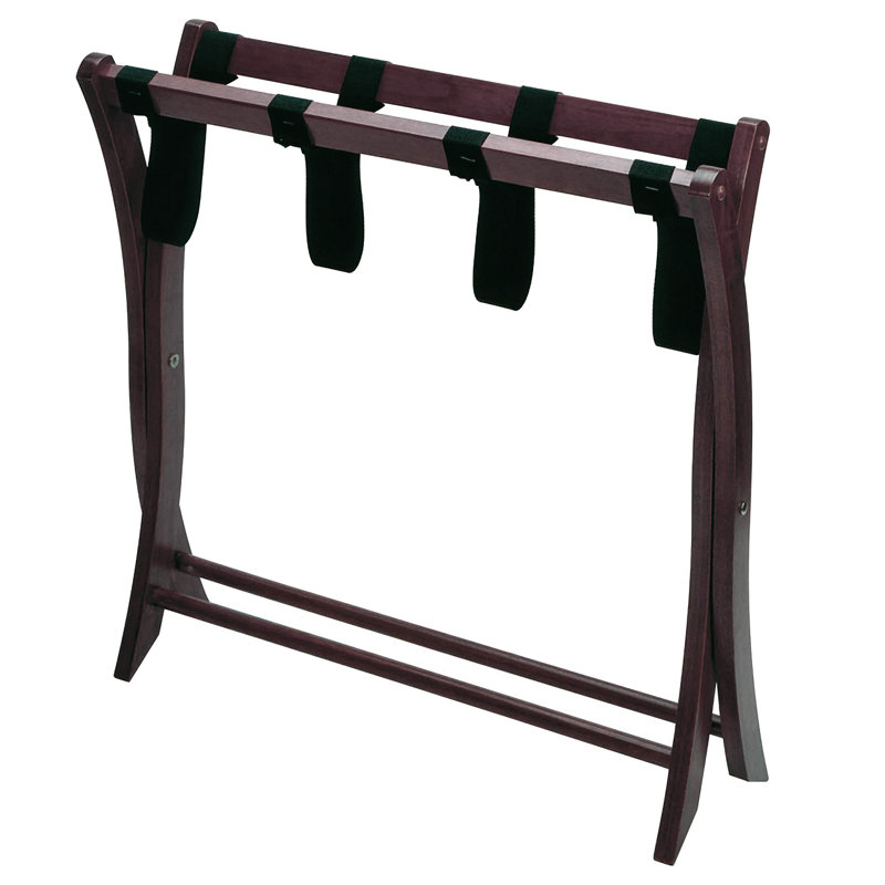 Luggage Rack, for Guest Room, Foldable, No Assembly, Espresso
