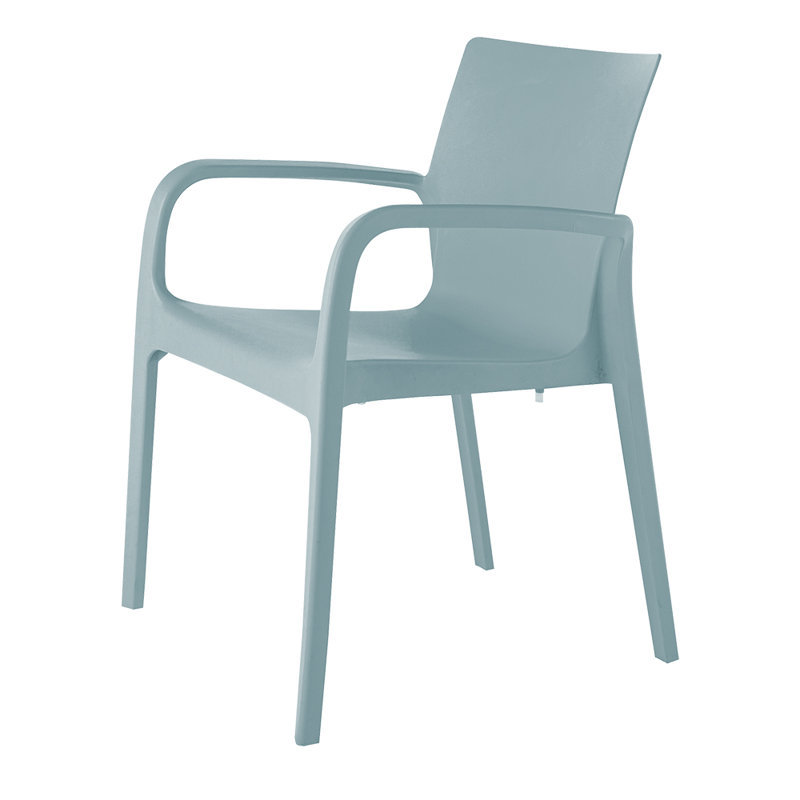 Alissa Resin Stacking Patio Dining Armchair, Baby Blue