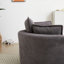Chaise pivotante avec chenille et rangement gris pour le salon d'une largeur de 52 po