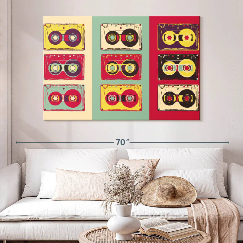 Abarca Retro Tapes, 34" H x 51" W