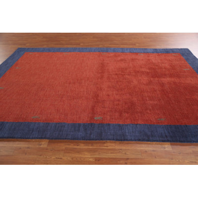 Tapis bordeaux Gabbeh 6 x 10